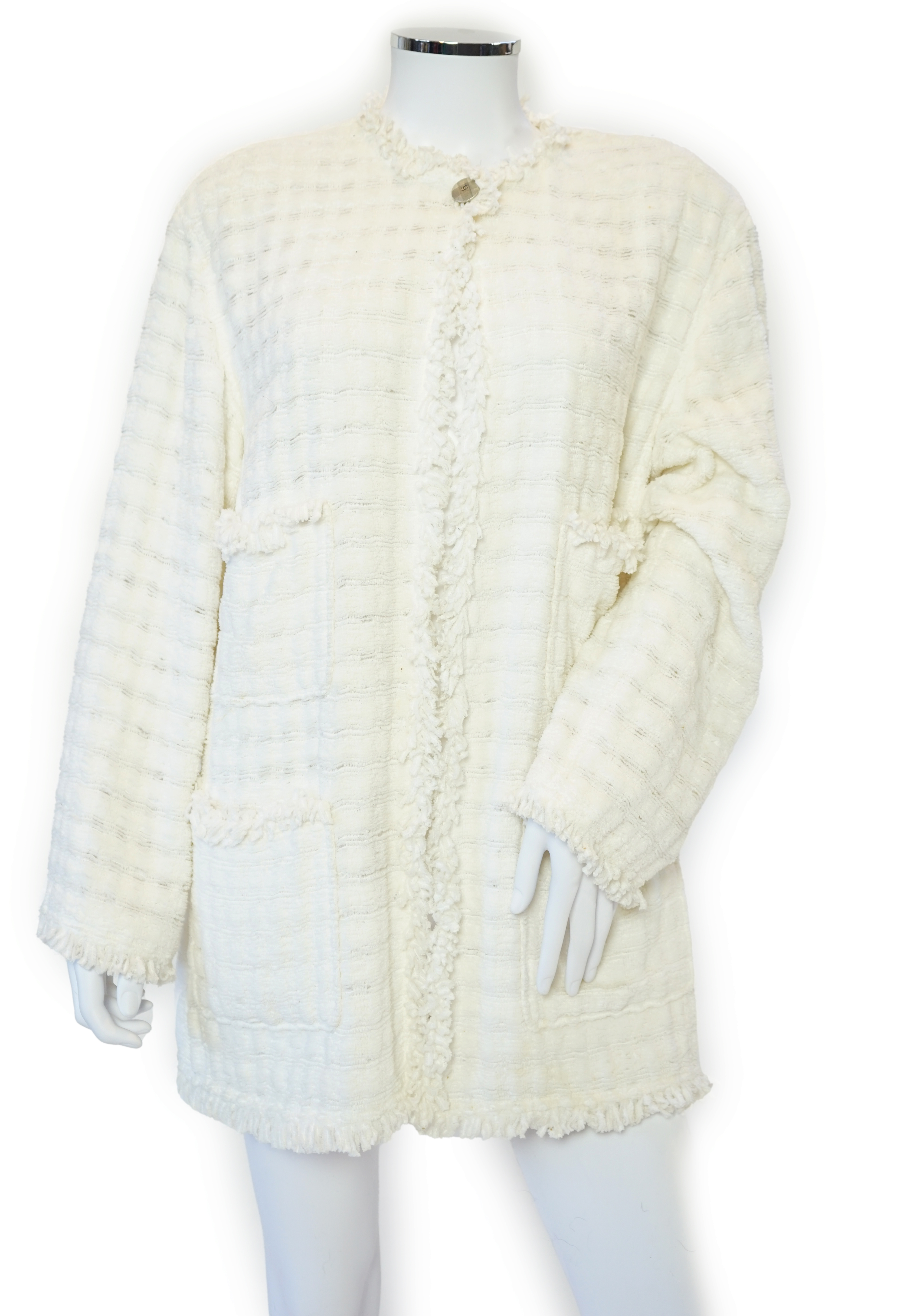 A Chanel early 1990's cream boutique jacket, size 40